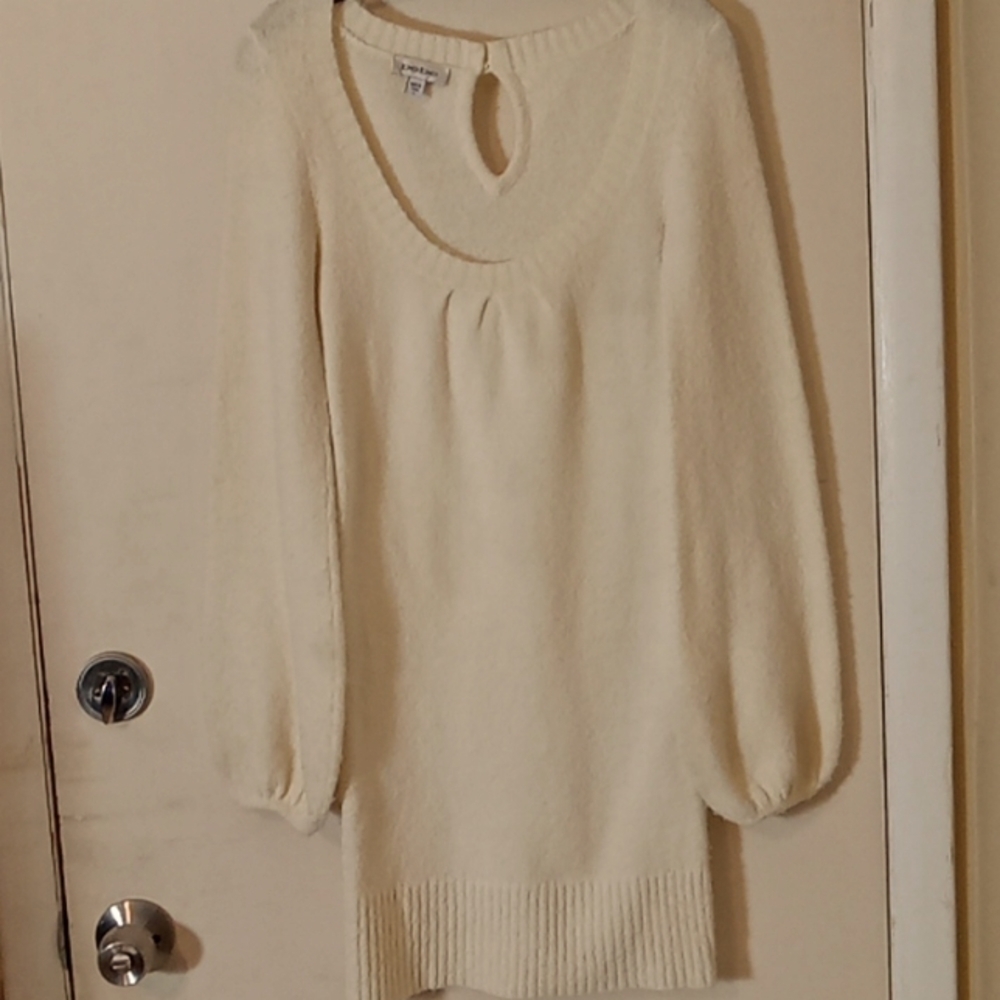 Bebe Sweater Dress Cream Color Size Small Excellent Preloved Condition.